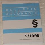 BULLETIN ADVOKACIE 9/1998