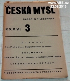 ČESKÁ MYSL - ČASOPIS FILOSOFICKÝ č. 3/XXXVI/1942