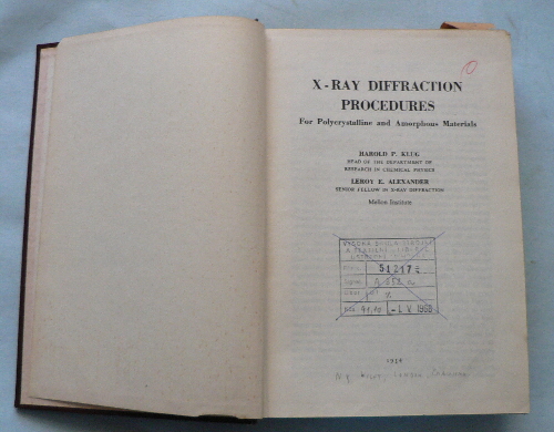 X-RAY DIFFRACTION PROCEDURES