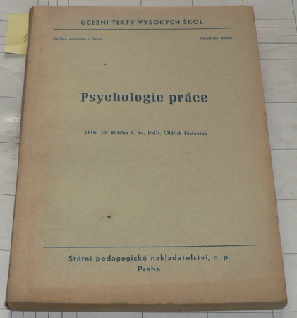 PSYCHOLOGIE PRÁCE