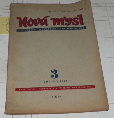NOVÁ MYSL č. 3 ŘÍJEN 1958