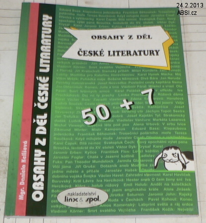 OBSAHY Z DĚL ČESKÉ LITERATURY 50+7 (VÝPRODEJ nových knih)