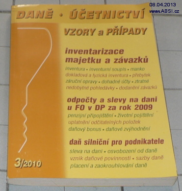 DANĚ - ÚČETNICTVÍ VZORY A PŘÍPADY 3/2010