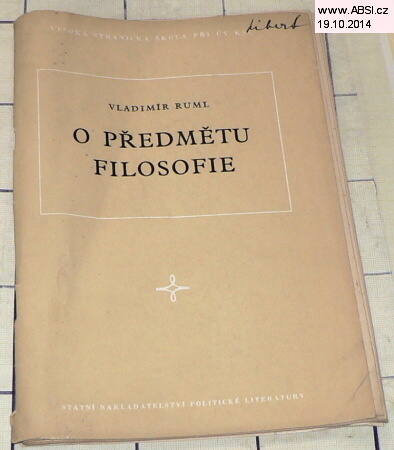 O PŘEDMĚTU FILOSOFIE