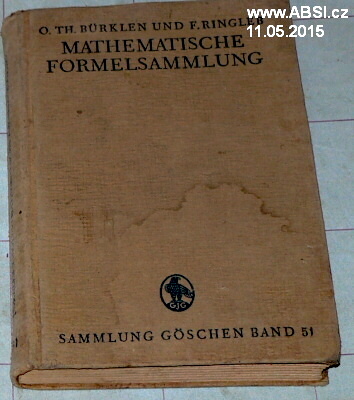 MATHEMATISCHE FORMELSAMMLUNG