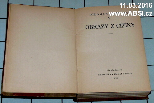OBRÁZKY Z CIZINY - DÍLO JANA NERUDY V.