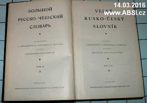 VELKÝ RUSKO-ČESKÝ SLOVNÍK 3 - P