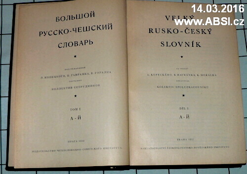 VELKÝ RUSKO-ČESKÝ SLOVNÍK 1 - A-J