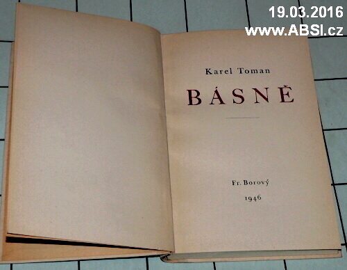 KAREL TOMAN - BÁSNĚ