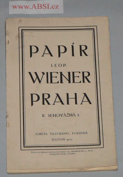 PAPÍR LEOP. WIENER PRAHA - vzorkovnice papíru