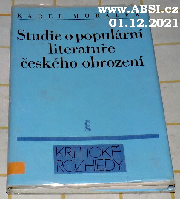 STUDIE O POPULÁRNÍ LITERATUŘE ČESKÉHO OBROZENÍ