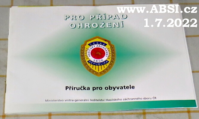 PRO PŘÍPAD OHROŽENÍ - PŘÍRUČKA PRO OBYVATELE