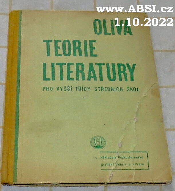 TEORIE LITERATURY PRO VYŠŠÍ TŘÍDY STŘEDNÍCH ŠKOL