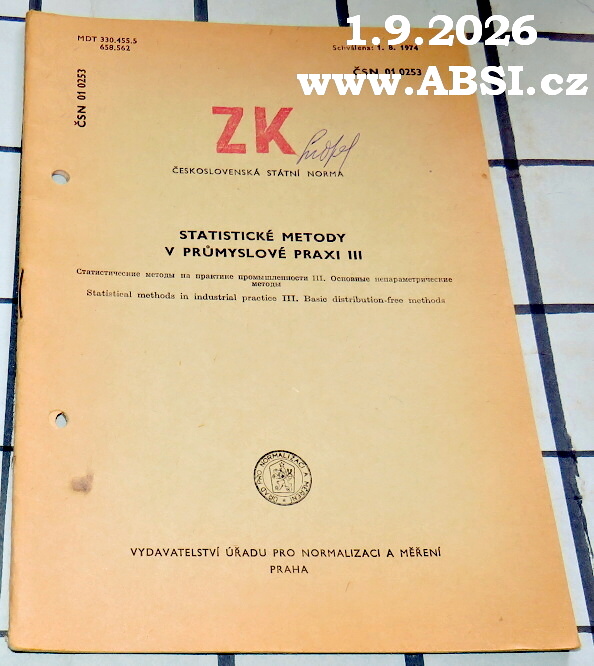 ČESKOSLOVENSKÁ STÁTNÍ NORMA - 01 0253