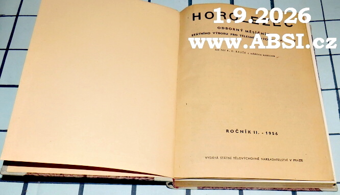HOROLEZEC - OBOROVÝ MĚSÍČNÍK ČESKOSLOVENSKÉHO SVAZU TĚLESNÉ VÝCHOVY - ROČNÍK II. - 1956
