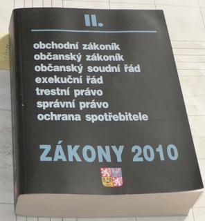 ZÁKONY 2010 "II." - OBCHODNÍ ZÁKONÍK, OBČANSKÝ ZÁKONÍK, OBČANSKÝ SOUDNÍ ŘÁD,..