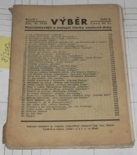 VÝBĚR - NEJLEPŠÍ A NEJZAJÍMAVĚJŠÍ ČLÁNKY SOUČASNÉ DOBY ročník I. sešit 6