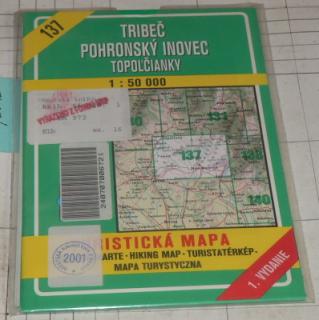 TRIBEČ - POHRONSKÝ INOVEC - TOPOĹČIANKY  1 : 50 000 