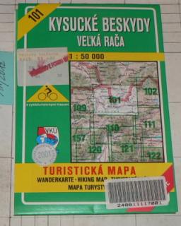 KYSUCKÉ BESKYDY - VEĹKÁ RAČA 1 : 50 000 