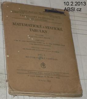 MATEMATICKÉ A STATISTICKÉ TABULKY (1944)
