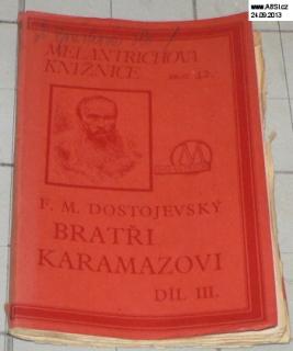 BRATŘI KARAMAZOVI díl III. číslo sešitu 421