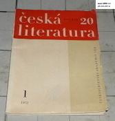 ČESKÁ LITERATURA ročník 20 1972/1