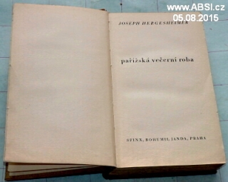 PAŘÍŽSKÁ VEČERNÍ ROBA