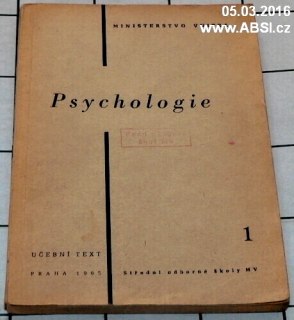 PSYCHOLOGIE - UČEBNÍ TEXT 1