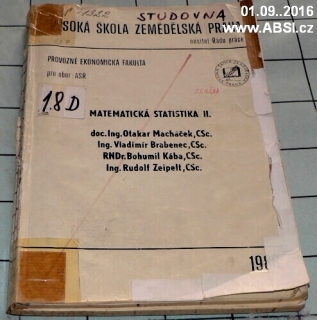 MATEMATICKÁ STATISTIKA II