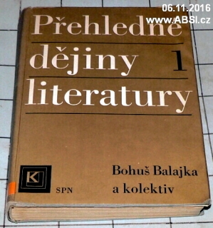 PŘEHLEDNÉ DĚJINY LITERATURY 1