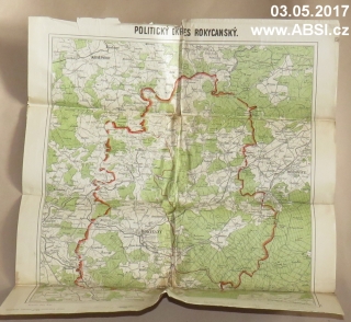 POLITICKÝ OKRES ROKYCANSKÝ 1 : 100 000  