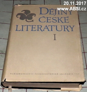 DĚJINY ČESKÉ LITERATURY I (STARŠÍ ČESKÁ LITERATURA).