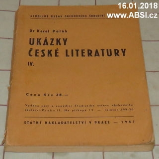 UKÁZKY ČESKÉ LITERATURY IV.