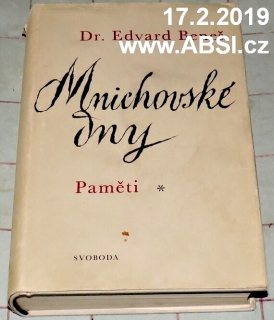 MNICHOVSKÉ DNY - PAMĚTI