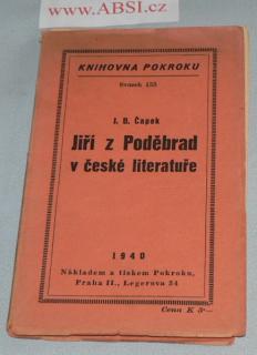 JIŘÍ Z PODĚBRAD V ČESKÉ LITERATURĚ