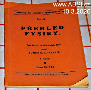 PŘEHLED FYSIKY PRO ŽACTVO MĚŠŤANSKÝCH ŠKOL