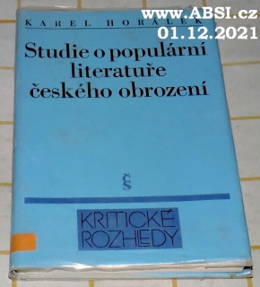 STUDIE O POPULÁRNÍ LITERATUŘE ČESKÉHO OBROZENÍ