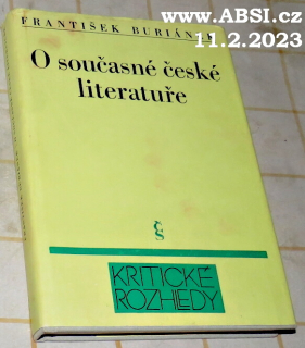 O SOUČASNÉ ČESKÉ LITERATUŘE