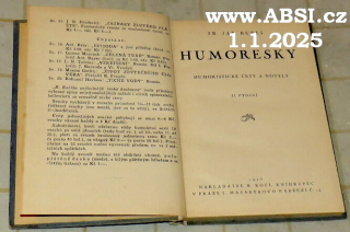 HUMORESKY - HUMORESTICKÉ ČRTY A NOVELY
