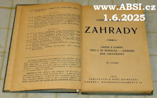 ZAHRADY - GAZDA Z GOMBY, TRIO U SV. ROMALDA - ZAHRADA, DVĚ UKOLÉBAVKY
