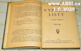 VYPADLÉ LISTY A JINÁ PROSA (1907-1924)