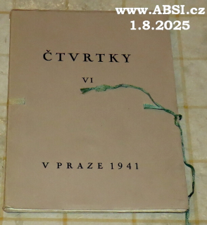 ČTVRTKY VI. - VZPOMÍNKY KROUŽKU PŘÁTEL PROF. PhDr. c.h.c. JANA VOBORNÍKA A MALÍŘE ADOLFA KAŠPARA - s podpisy