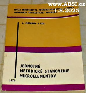 JEDNOTNÉ METODICKÉ STANOVENIE MIKROELEMENTOV