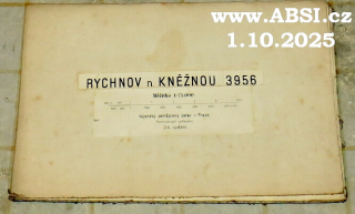 VOJENSKÁ MAPA - RYCHNOV n. KNĚŽNOU  1:75 000