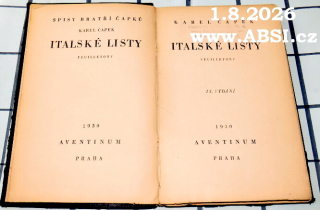 ITALSKÉ LISTY - FEUILLTONY