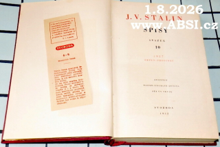 J.V. STALIN SPISY - SVAZEK 10. - 1927 SRPEN - PROSINEC