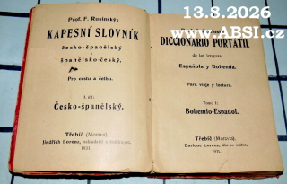 KAPESNÍ SLOVNÍK ČESKO-ŠPANĚLSKÝ A ŠPANĚLSKO-ČESKÝ - PRO CESTU ČETBU - I. DÍL ČESKO-ŠPANĚLSKÝ
