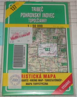 TRIBEČ - POHRONSKÝ INOVEC - TOPOĹČANY 1 : 50 000 